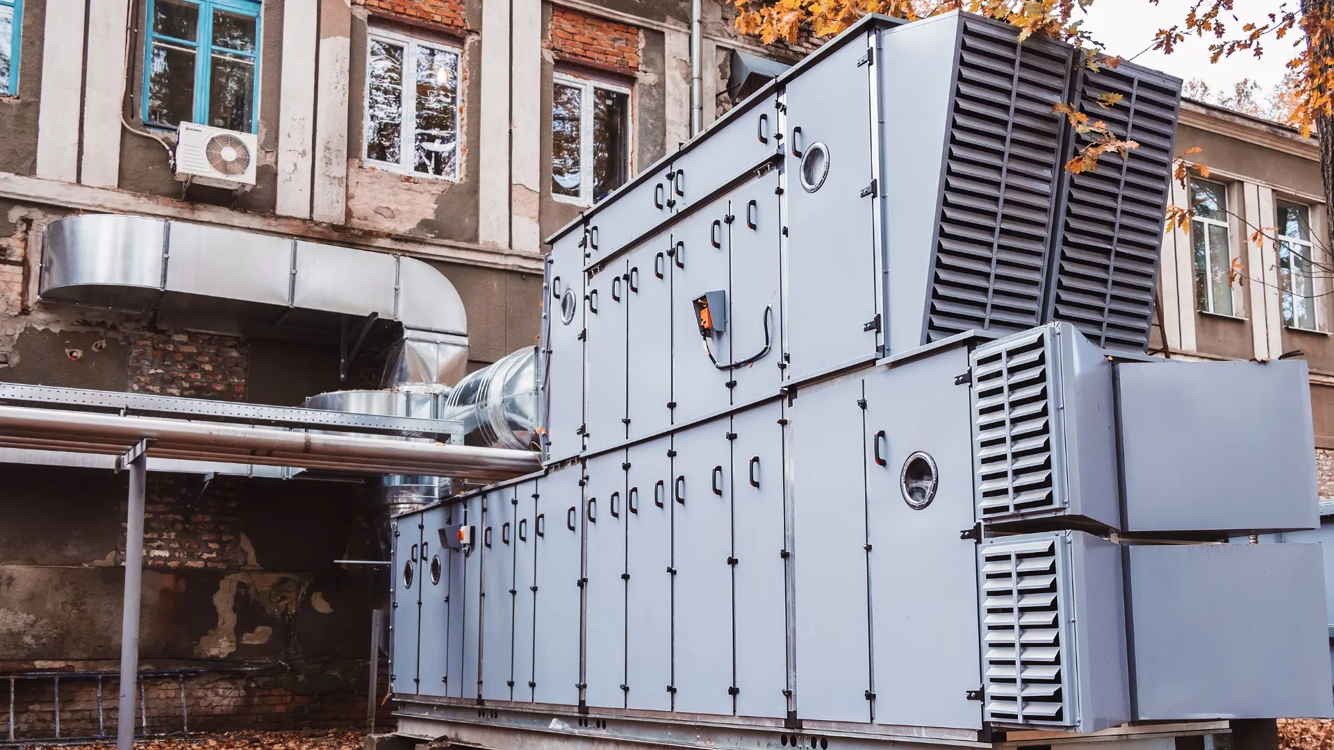 Air Handling Unit (AHU) Installed in a Building - Klima Global General Trading LLC, UAE.