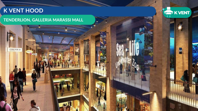 KVENT commercial kitchen hood installed at Tenderlion, Galleria Marassi Mall