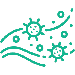Breaks down airborne grease using high-intensity UV-C light
