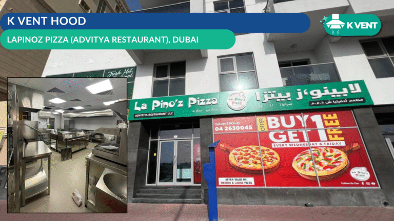 KVENT hood installed at Lapinoz Pizza, Advitya Restaurant, Dubai